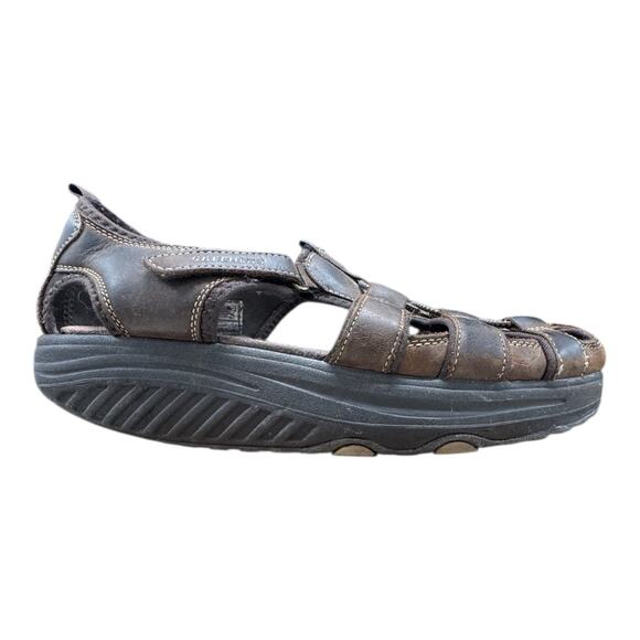Skechers Shape Ups Trim Step Women's 11 Brown Shoes Fitness Fisherman Sandals - Picture 9 of 11